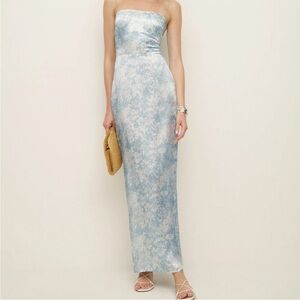 NWT • Reformation Frankie Silk Dress in Idyllic